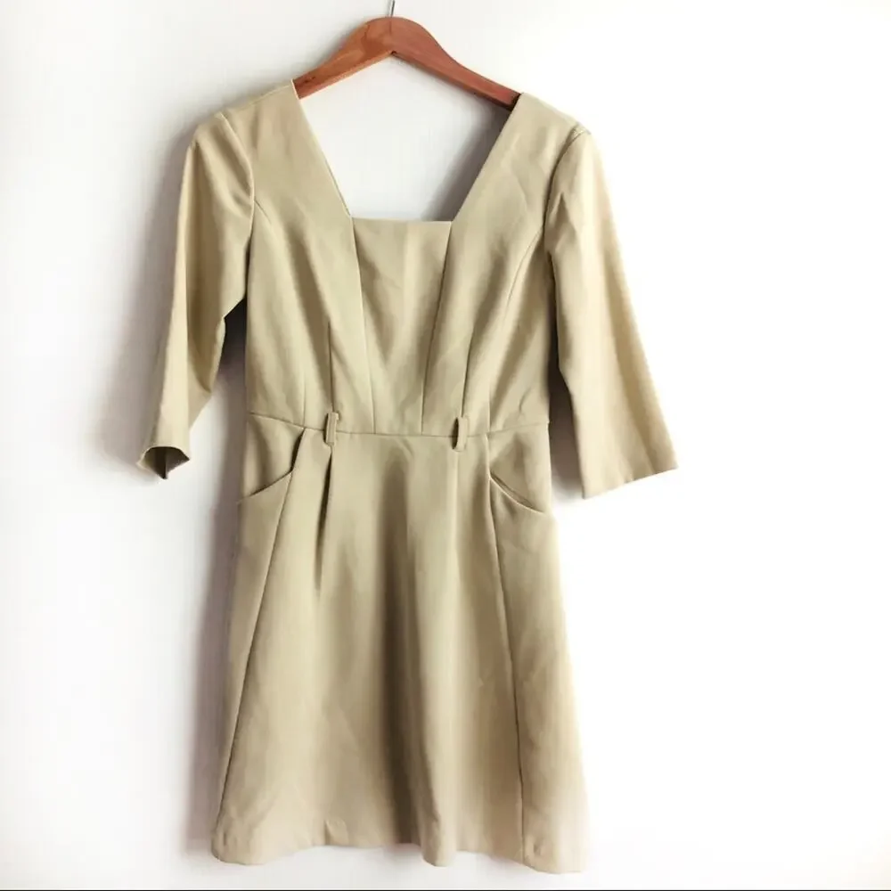 Kensie ivory dress 3/4 length sleeve